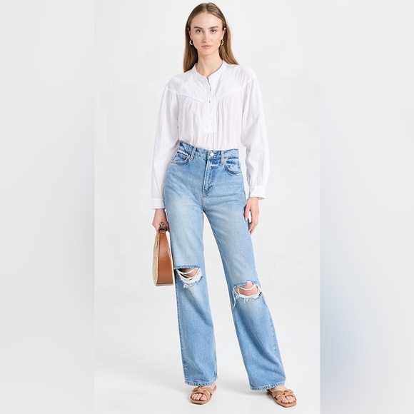 XIRENA EUC Sz L White Button-Up Women's “Delilah” Top - Picture 6 of 11